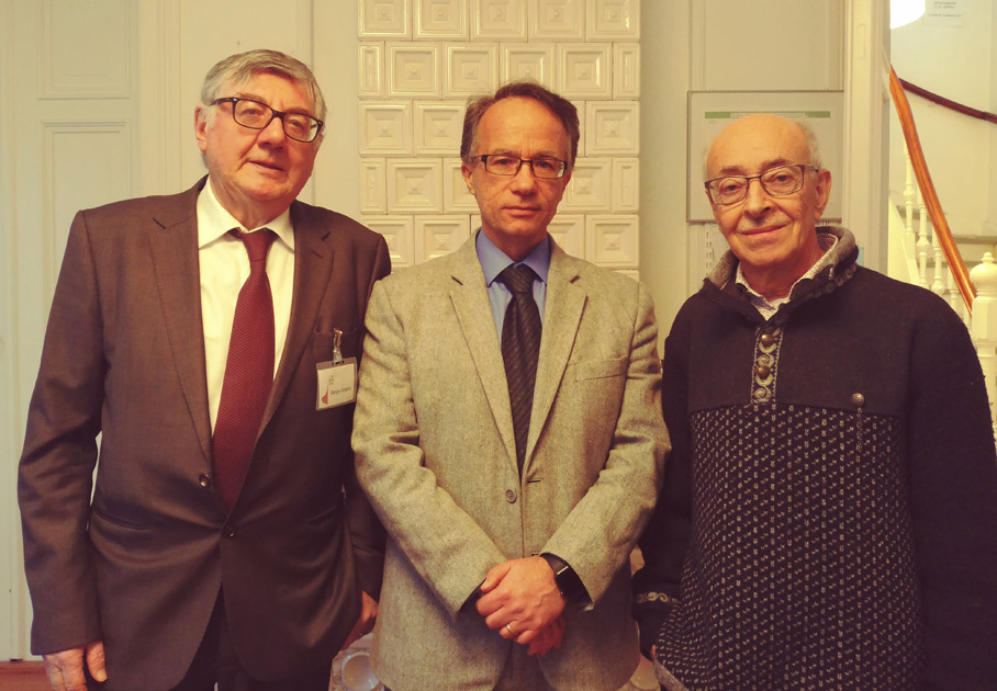 Foto dell'11 marzo 2019 nella sede dell'IIC di Oslo: Sergio Scapin, Matteo Fazzi ed Emilio Canu