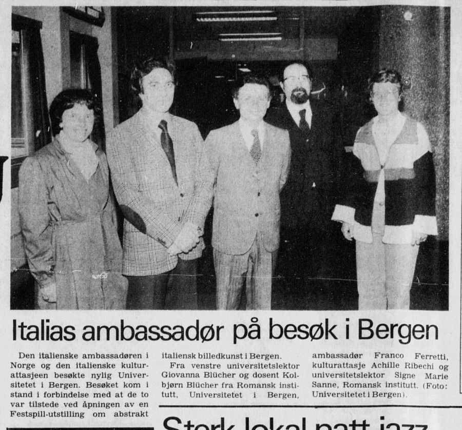 Articolo del giornale Bergens Arbeiderblad del 27 maggio 1980