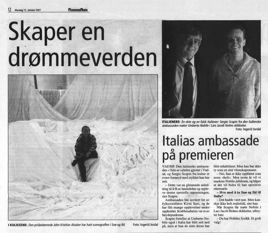 Articolo pubblicato su Osloavisen il 28 marzo 1988