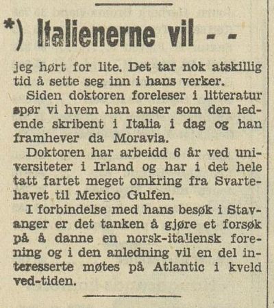 Seconda parte articolo Rogaland Avis 27 aprile 1956